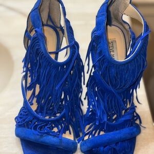 Steve Madden Royal Blue Fringe Heels